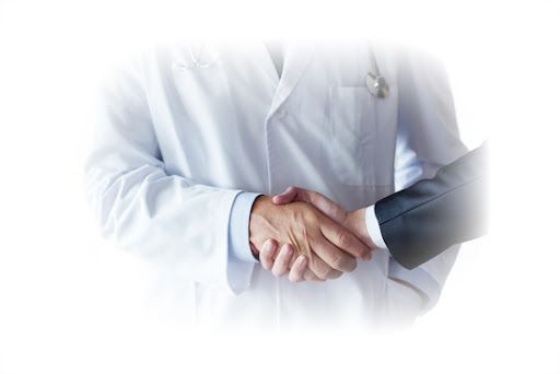 Dr. Kiran with a patient